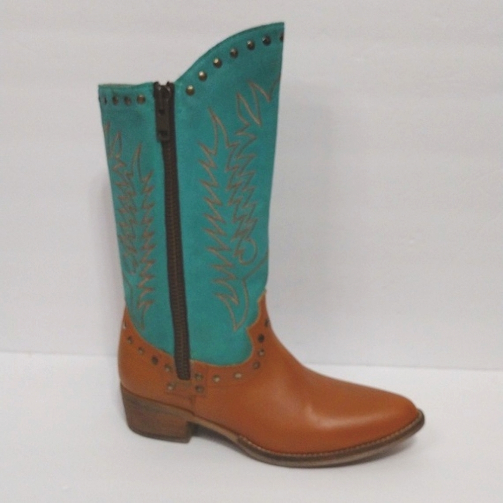 Matisse Tumbleweed Two Tone Leather Boho Western Cowgirl Rodeo Boots Women’s 8